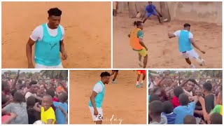 KUDUS MOHAMMED MOBBED BY FANS IN NIMA AFTER SCORING WHILES PLAYING WITH LOCALS ON GRASSLESS PITCH