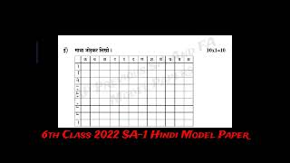 AP SA-1 2022 6th Class Hindi Model Paper#education #6thclass #hindimodelpaper #hindimodeltestpaper