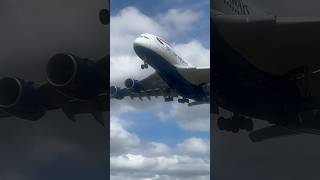 A380 Landing to Heathrow #a380 #britishairways #shorts #planespotting