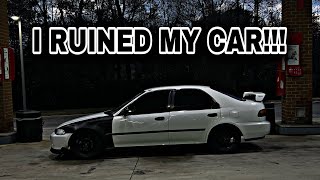 I PAINTED MY FENDERS ON MY HONDA CIVIC!!!