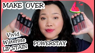 REVIEW & SWATCH LENGKAP!!! MAKE OVER POWERSTAY VIVID WATERLITE LIP STAIN By YMARYMY