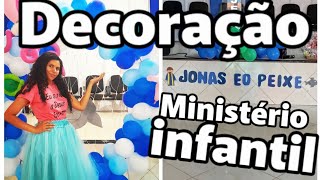 Como Decorar culto infantil com o tema JONAS e o PEIXE 🐟 ou Jonas e o grande peixe-Tia Deise