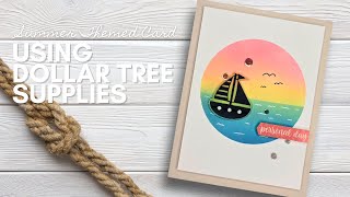 Dollar Tree Summer Themed Silhouette Card