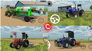 Indian Tractor Driving 3D  || John Deere Tractor Trolley For Loading || Swaraj Tractor 🚜  #games