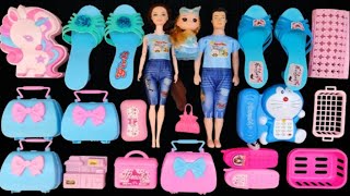 Blue barbie doll family toys | Satisfying unboxing with cute makeup toys collection | ASMR video