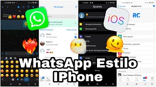 Nuevo WhatsApp Estilo iPhone en Android (RC-V1.5) Actualizado junio 2022