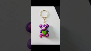 Diy keychain with polymer clay#claycrafts#shorts