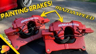 Painting Mazdaspeed6 Brakes for the Protege5!