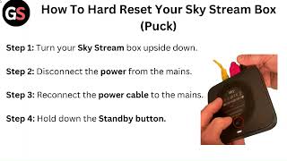 How To Hard Reset Your Sky Stream Box (Puck)