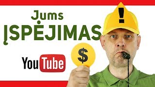 Ribojamos pajamos iš YouTube | Geltonas įspėjimas – Atradau.lt