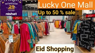 lucky one mall Eid shopping || ethnic eid collection 2024 || ethnic new collection || nishat linen