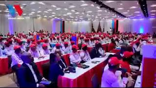 Bobi wine at the general assembly of CHADEMA in Tanzania.