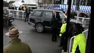 the races! Kate and Wills arrive at Cheltenham