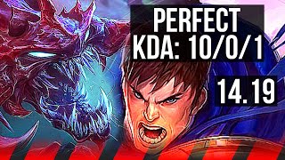 CHO'GATH vs GAREN (TOP) | 10/0/1, Legendary | EUW Master | 14.19