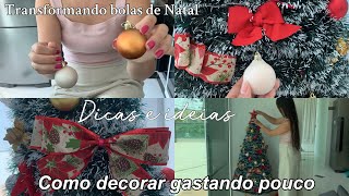 DECORAÇÃO DE NATAL | MELHORES DICAS PARA ECONOMIZAR | repaginando as BOLAS de NATAL - fácil de fazer