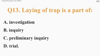 "Criminal Procedure Code (CRPC)" MCQ Quiz