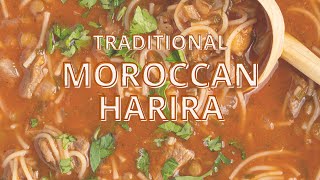 Traditional Moroccan Harira (Lentil & Chickpea Soup)