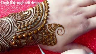 Bridal Mehndi.. Simple mehndi design..  Easy back hand mehndi design