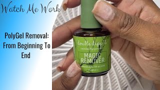 Polygel Removal Process: Testing Magic Remover from Double Dip Custom Dip Powders | Does It Work?