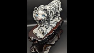 Zebra Jasper Hand Carved Tiger