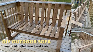 How to Build an Outdoor Sofa From Pallets and 2x4