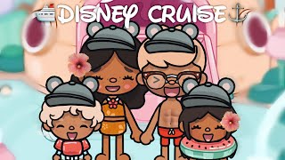 BIG FAMILY’S DISNEY CRUISE DAY (WATERPARK) 🛳️ | VOICED Toca life world roleplay