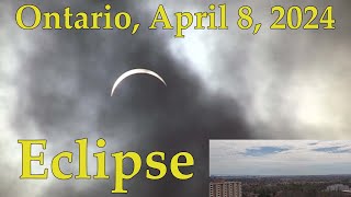 Total Solar Eclipse in Ontario, April 8, 2024, 8x sped up