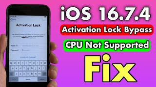 iOS 16.7.4 iCloud Bypass CPU Not Supported fix By EFT Pro + 007 Ramdisk