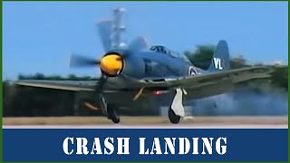 Hawker Sea Fury crash landing