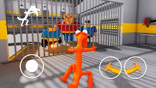 RAINBOW FRIENDS ORANGE SPEED RUN 2 SCARRY OBBY: BARRY'S PRISON RUN, ESCAPE EVIL GRANDPA!