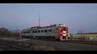 11/14/2023 CN 1509 Geometry car at dusk SB at Mukwonago,WI @TrainswithAndy