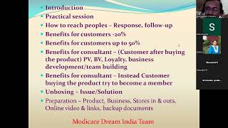 Prashantha B S- Modicare business through virtual platform