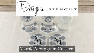 Beverage Coaster Design Ideas: DIY Personalized Monogram Stencil Project | Designer Stencils