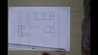 Bank Brach office plan (line diagram)