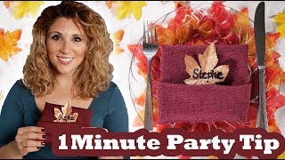 DIY Leaf Placecards for Thanksgiving | 1 Minute Tip | Tutorial