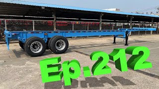 P212 40HQ Gooseneck Container Chassis With Tandem Suspension For Middle America Panama Market