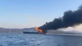 Yacht in fiamme oggi a Olbia. Yacht Fire costa Smeralda potrebbe trattarsi dello Yacht Atinia