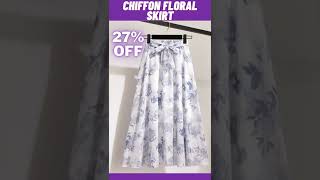 #shorts Chiffon Floral Long Skirt Spring/summer (Link in comment)