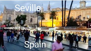 Spain travel, walking in Seville, December 2021