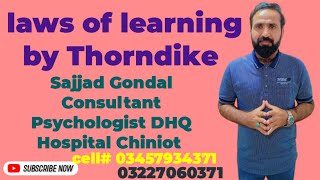 laws of Learning,Thorndike theory