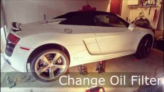 Audi R8 V10 Spyder Oil Change - DIY