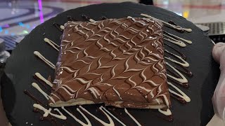 Nutella Chocolate Crepe design || yummy food ||