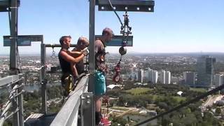 Donauturm Bungee - 152m Bungy in Wien 2013 (Vogelperspektive)