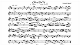 Alto Saxophone Play-along - Chanson nr 3 op. 35 - Glière - with sheet music