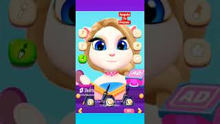 Makeover My Talking Angela2 As Frozen Elsa #viral #shorts #disney