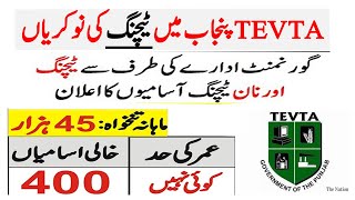 TEVTA Punjab jobs 2020 for Teaching | Latest Teaching Jobs | Knowledge Junction