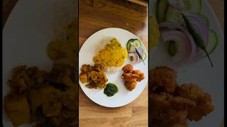 what did I eat today | Veg lunch Recipes Indian | Bengali thali #youtubeshorts #shorts #vegthali