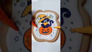 Cookie coloring #halloween #treats #coloring #shorts #fun