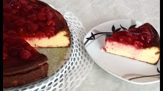 Käsekuchen mit Himbeeren