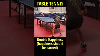 Double happiness - happiness should be earned - #tabletennis #net #edge